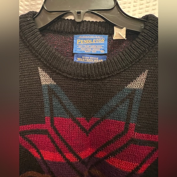Pendleton Vintage Wool High Grade Western Wear Sweater, Sz XL, Aztec Winter - Picture 5 of 10